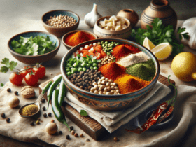 Descubre los ricos sabores de la cocina palestina con esta mezcla de especias aromáticas, perfecta para realzar tus platos. Guarda en un recipiente hermético en un lugar fresco y oscuro. Mejor usar dentro de los 6 meses para un sabor óptimo.