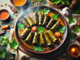 Disfruta de los sabores de nuestras auténticas hojas de parra rellenas, llenas de arroz, hierbas y especias, cocidas en un caldo de limón picante. Guarda las sobras en un recipiente hermético en el refrigerador hasta por 3 días. Recalienta suavemente antes de servir.