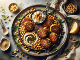 Nyt sprøheita av desse gyldne kikerterfritterne, infusert med aromatiske urter og krydder, perfekt for alle anledningar. Desse fritterne kan oppbevarast i ei lufttett behaldar i kjøleskapet i opptil 3 dagar. Varm dei opp i ovn eller air fryer for å gjenvinne sprøheita.