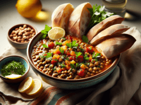 Upplev värmen av palestinsk matlagning med denna hjärtliga linsgryta, rik på smak och tradition. Förvara rester i en lufttät behållare i kylskåp i upp till 3 dagar. Värm innan servering.