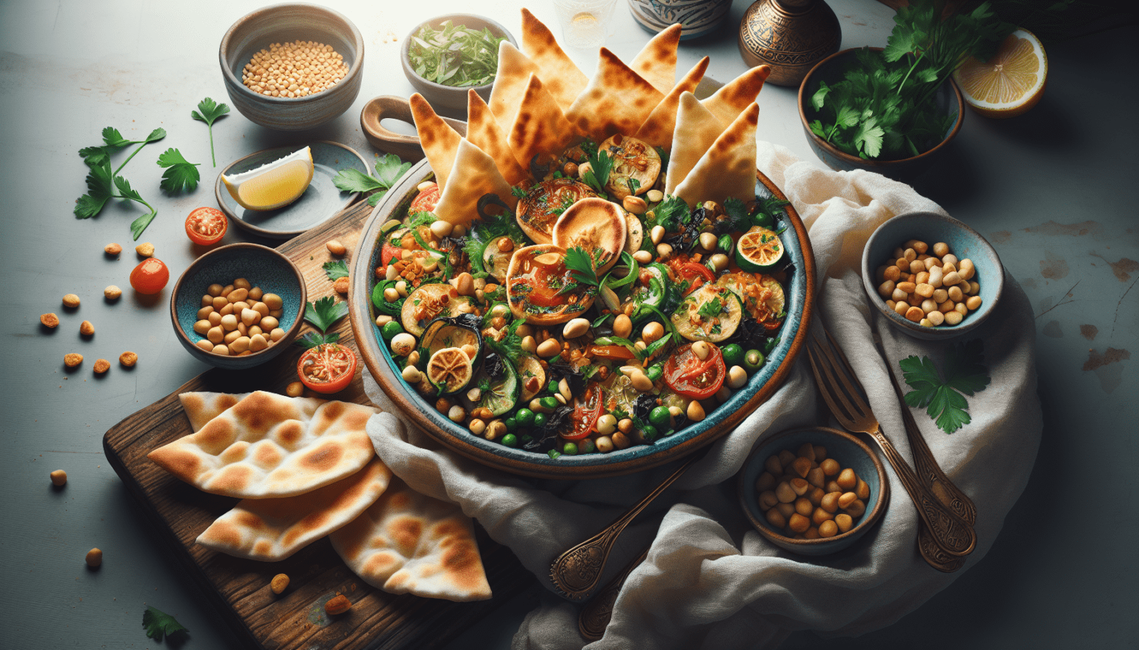 Scopri i sapori vibranti di questa tradizionale insalata palestinese, caratterizzata da pane croccante, verdure fresche e un condimento piccante. Migliore se servita fresca, ma può essere conservata in frigorifero per un massimo di 2 giorni. Tieni il condimento separato fino al momento di servire per mantenere la croccantezza.